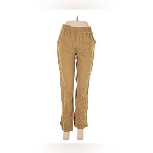 Pact Linen/Hemp Blend Mustard Yellow Elastic Waist Pants Size XS
